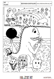 Doodle boyama sayfaları